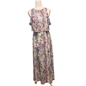 H&M Womens 6 Maxi Dress Floral Sleeveless Formal Party Wedding Garden Fairy
